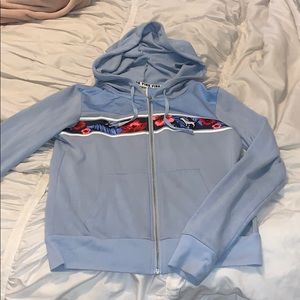 light blue PINK hoodie